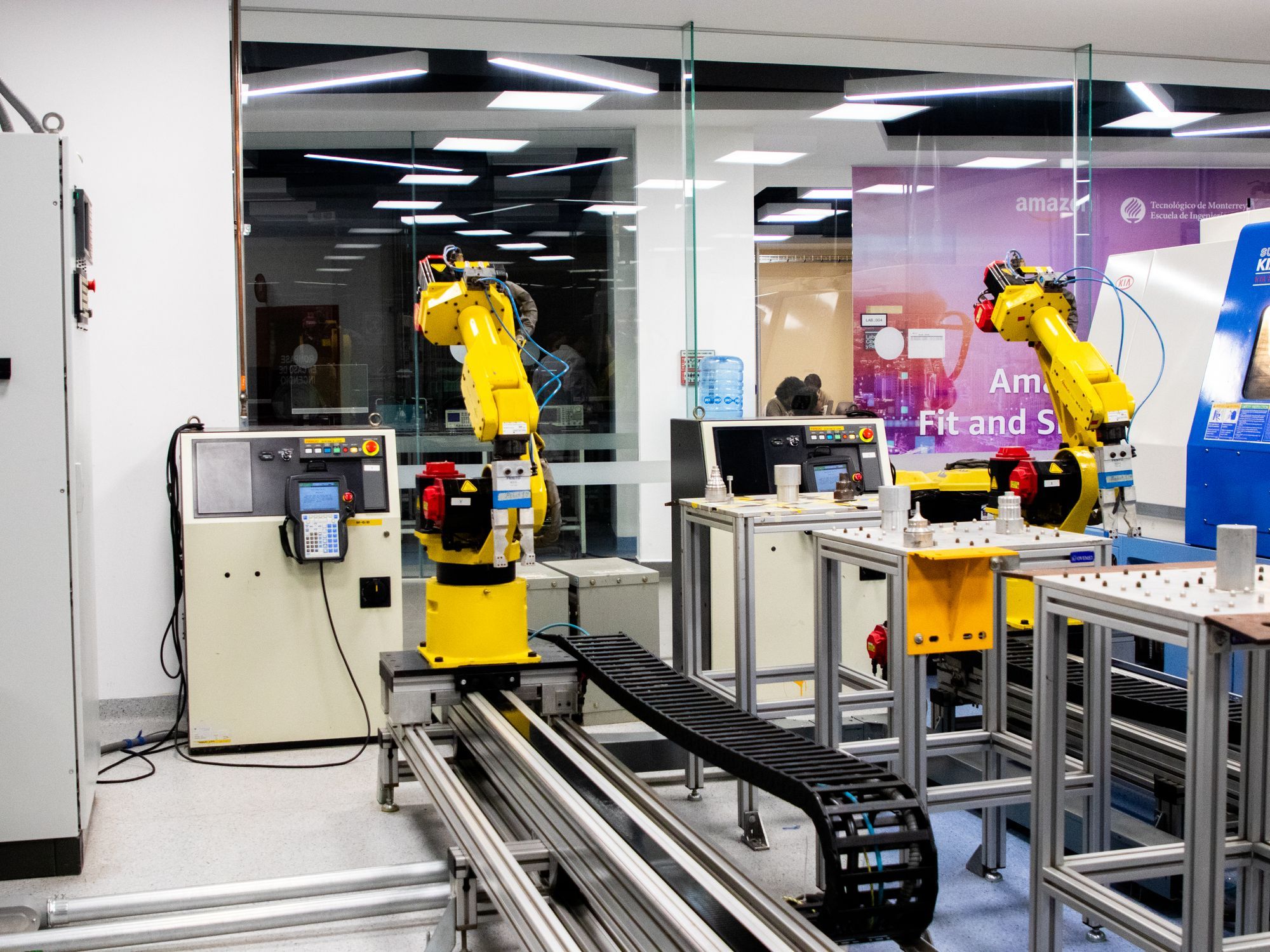Precision robotics on an assembly line