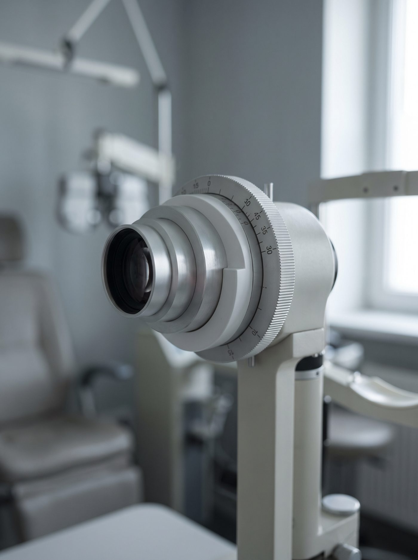 Ophthalmic examination equipment, close detail